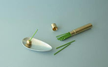 Load image into Gallery viewer, Incense Burner Set (Bamboo Leaf Tin) - Sandalwood